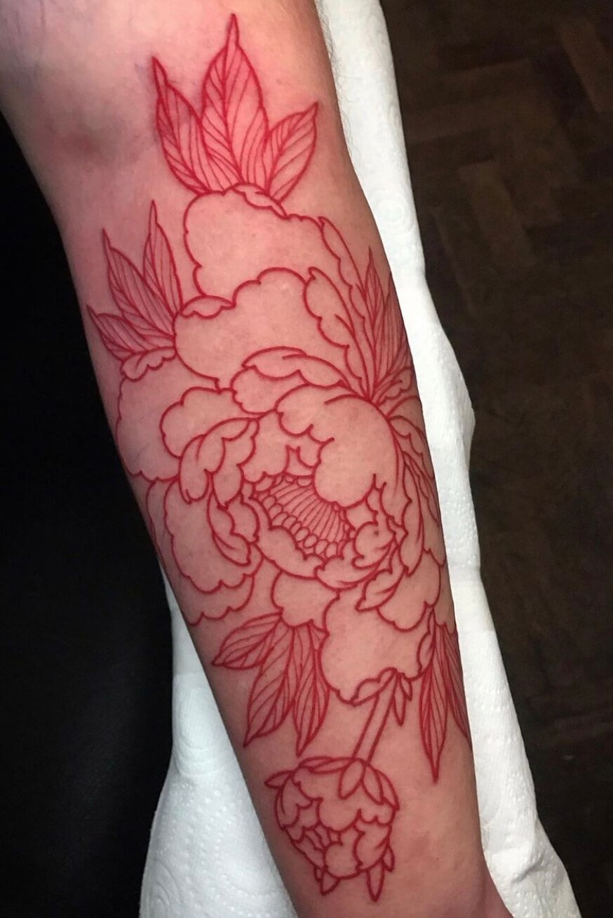 A red line