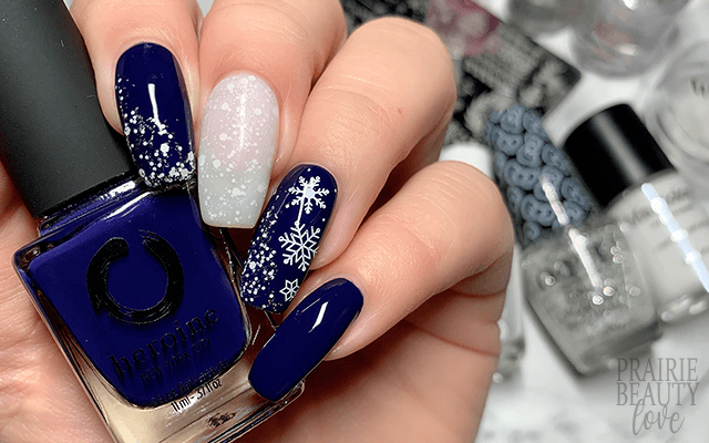 Blue nails for Christmas