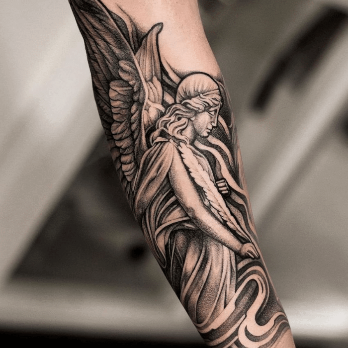 Forearm angel Tattoo