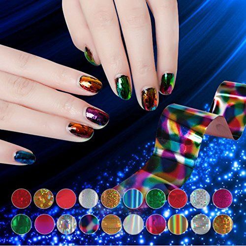 Starry metallic nail tips